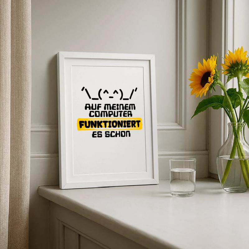 Developer Statement Code Skripting Programmierer Gerahmtes Poster (27 × 37 cm)