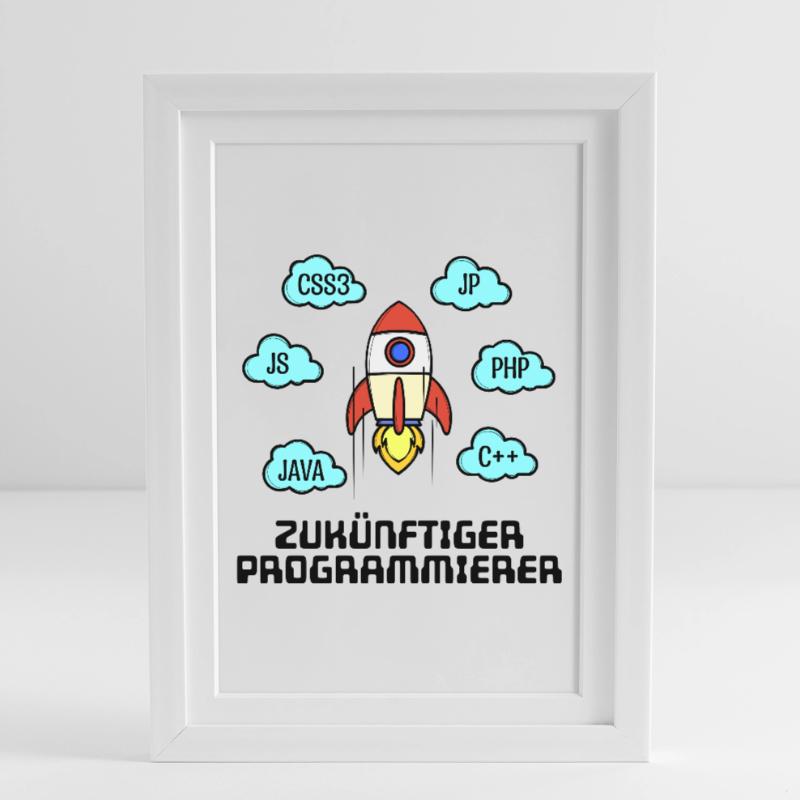Css Code Developer C++ Java Php Programmierer Gerahmtes Poster (27 × 37 cm)