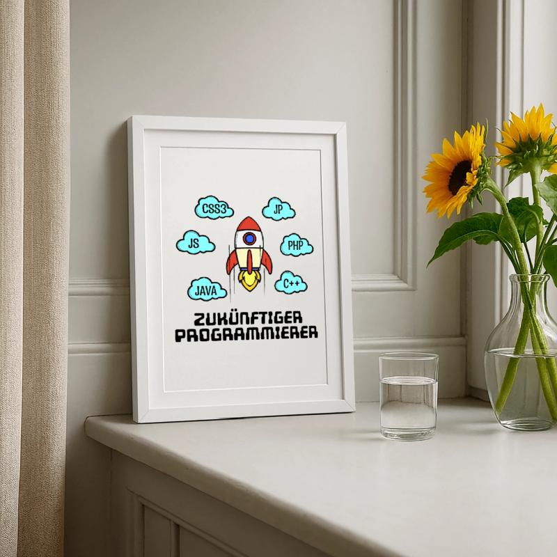 Css Code Developer C++ Java Php Programmierer Gerahmtes Poster (27 × 37 cm)