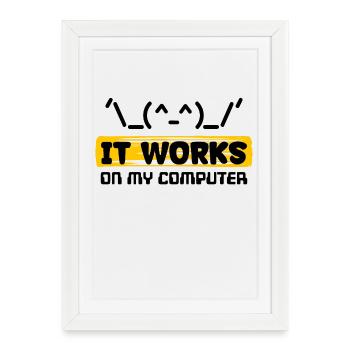 Coden Scripting Computer Geek Developer Statement - Framed poster (27 × 37 cm) - white - Front