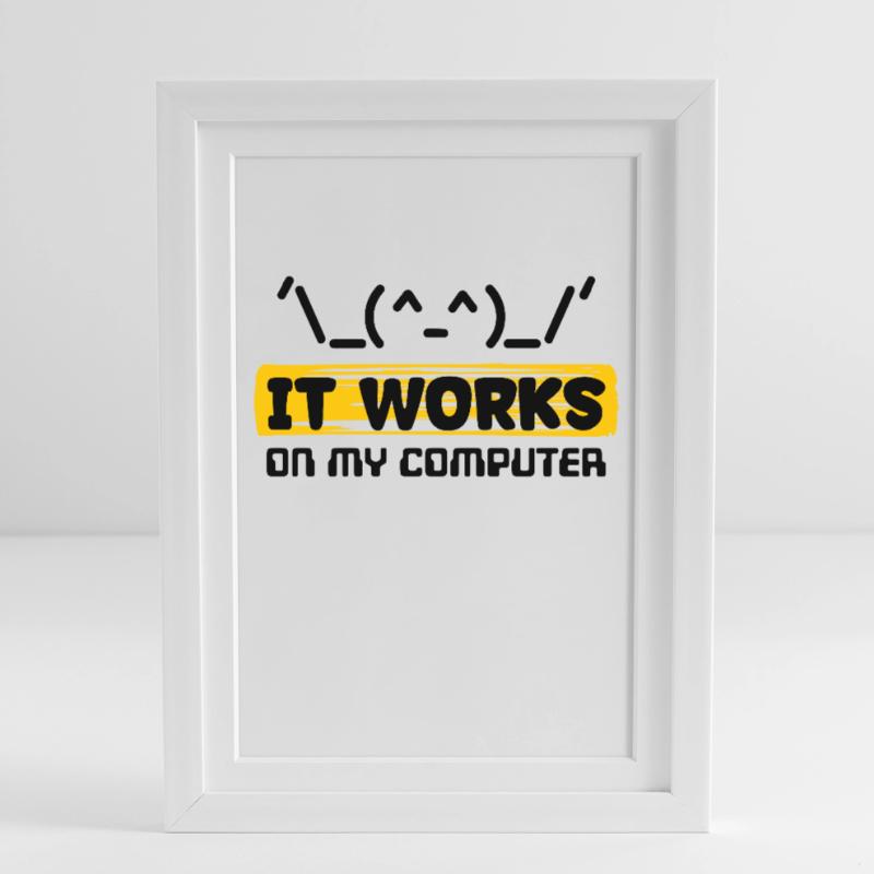 Coden Skripting Computerfreak Developer Statement Gerahmtes Poster (27 × 37 cm)