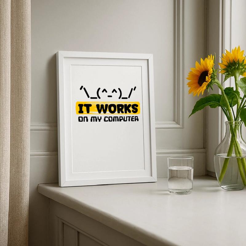 Coden Skripting Computerfreak Developer Statement Gerahmtes Poster (27 × 37 cm)