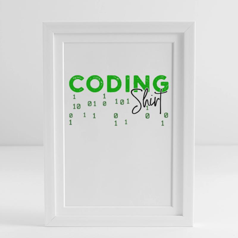 Coden Developer Programmierer Webentwickler Spruch Gerahmtes Poster (27 × 37 cm)