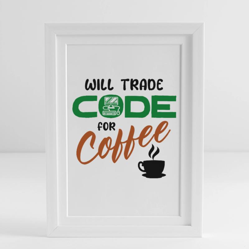 Développeur de déclaration de code Computerfreak Informatik Affiche encadrée (27 × 37 cm)