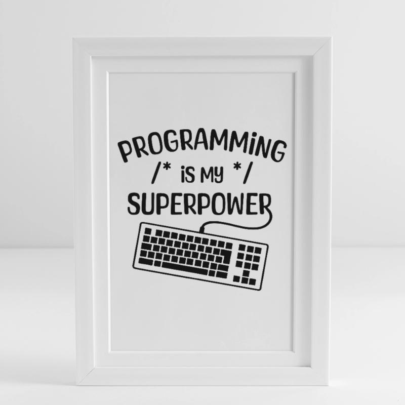 Computer Freak Statement Developer Programmer Framed poster (27 × 37 cm)