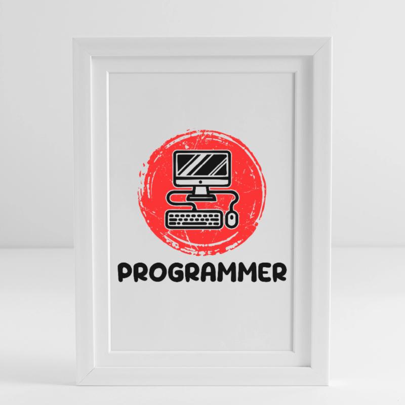 Computer Developer Programmierer Code Skripting Gerahmtes Poster (27 × 37 cm)
