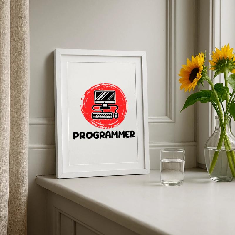 Computer Developer Programmierer Code Skripting Gerahmtes Poster (27 × 37 cm)