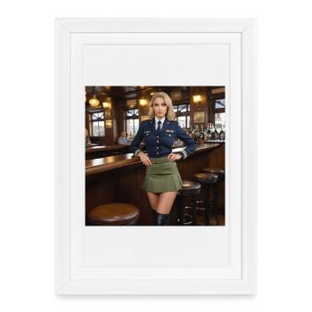 Military Women Have Fun Too - Framed poster (27 × 37 cm) - white - Front