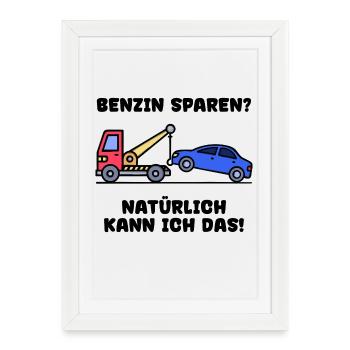 Auto Statement Refueling Energy Storage Energy - Framed poster (27 × 37 cm) - white - Front