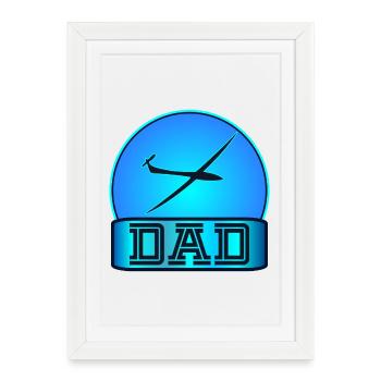 Glider Dad - Framed poster (27 × 37 cm) - white - Front