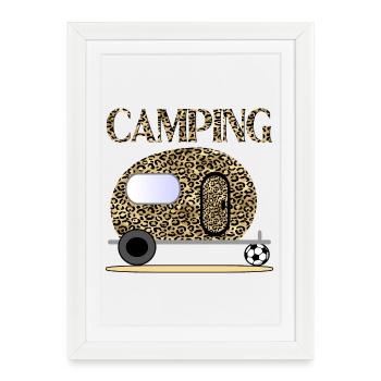 CAMPING SOCCER - Affiche encadrée (27 × 37 cm) - blanc - Devant
