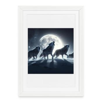 The Howl of the Wolves - Framed poster (27 × 37 cm) - white - Front