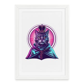 Lord Meow - Framed poster (27 × 37 cm) - white - Front