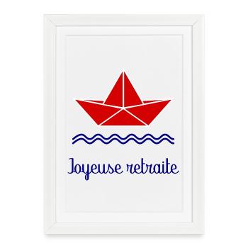 JOYEUSE RETRAITE - Affiche encadrée (27 × 37 cm) - blanc - Devant