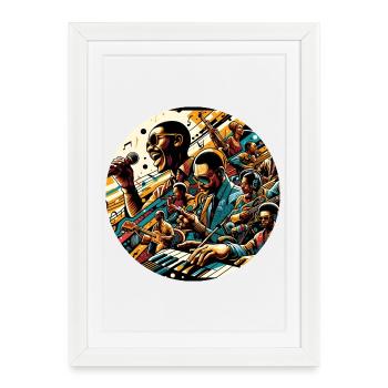 Afro Style Jazz Fusion - Affiche encadrée (27 × 37 cm) - blanc - Devant