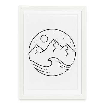 Design information required - Framed poster (27 × 37 cm) - white - Front
