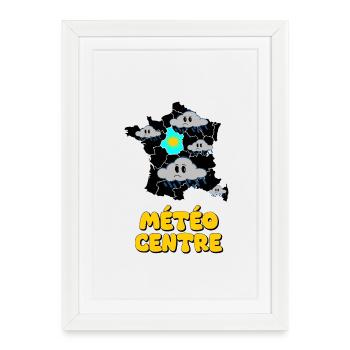 Weather center - Framed poster (27 × 37 cm) - white - Front