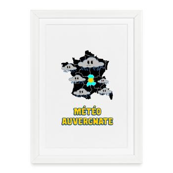 Auvergne weather - Framed poster (27 × 37 cm) - white - Front
