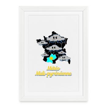Midi-Pyrenees Weather - Framed poster (27 × 37 cm) - white - Front