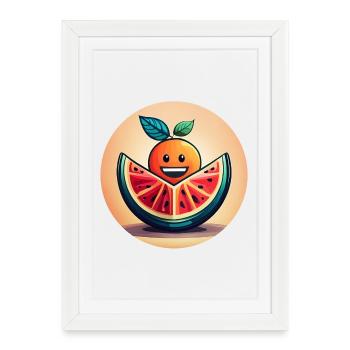Fruité et coloré, de la diversité dans le monde - Affiche encadrée (27 × 37 cm) - blanc - Devant