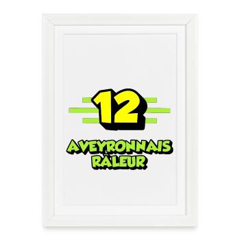 Aveyronnais râleur - Affiche encadrée (27 × 37 cm) - blanc - Devant