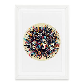 Afro Style Chromatic Symphony - Framed poster (27 × 37 cm) - white - Front
