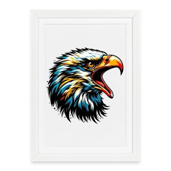 Aigle - Affiche encadrée (27 × 37 cm) - blanc - Devant