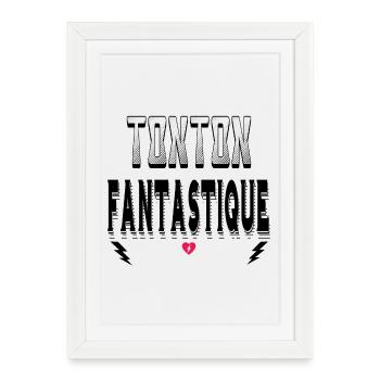 Tonton Fantastique - Affiche encadrée (27 × 37 cm) - blanc - Devant
