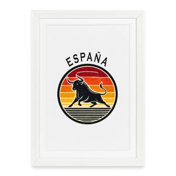Spain España - Framed poster (27 × 37 cm) - white - Front