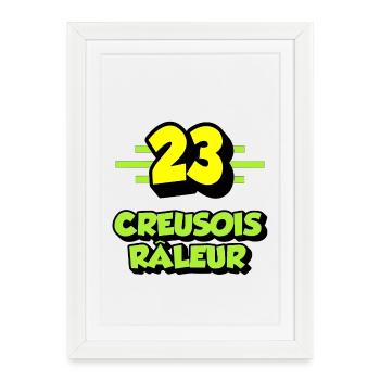 Creusois râleur - Affiche encadrée (27 × 37 cm) - blanc - Devant