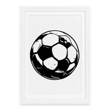 Croquis de football - Affiche encadrée (27 × 37 cm) - blanc - Devant