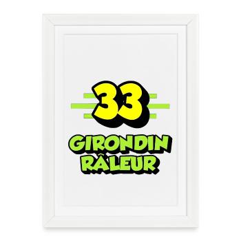 Girondin râleur - Affiche encadrée (27 × 37 cm) - blanc - Devant