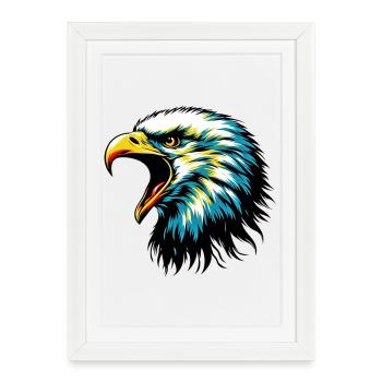 Aigle - Affiche encadrée (27 × 37 cm) - blanc - Devant