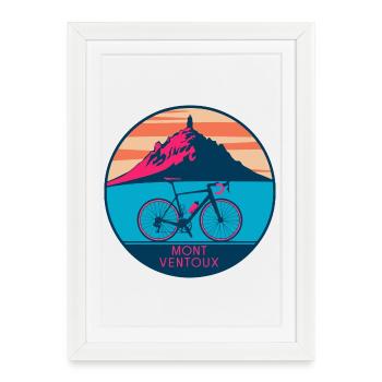 Design de T-shirt Mont Ventoux - Affiche encadrée (27 × 37 cm) - blanc - Devant