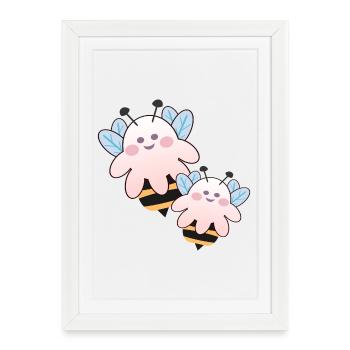 HALLOWEEN COSTUMES GHOSTS COUPLES - Framed poster (27 × 37 cm) - white - Front