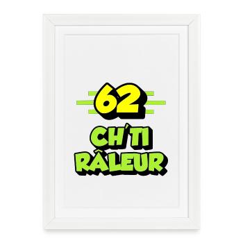 Ch'ti râleur - Affiche encadrée (27 × 37 cm) - blanc - Devant