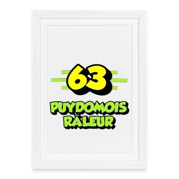 Puydomois râleur - Affiche encadrée (27 × 37 cm) - blanc - Devant