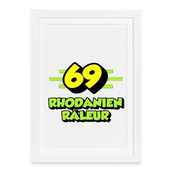 Rhodanien râleur - Affiche encadrée (27 × 37 cm) - blanc - Devant