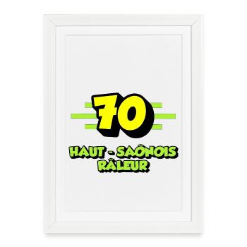 Haut-Saônois râleur - Affiche encadrée (27 × 37 cm) - blanc - Devant