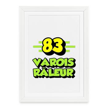 Varois râleur - Affiche encadrée (27 × 37 cm) - blanc - Devant