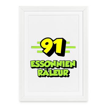 Essonnien râleur - Affiche encadrée (27 × 37 cm) - blanc - Devant