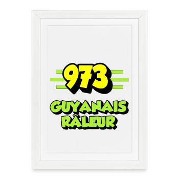 Guyanais râleur - Affiche encadrée (27 × 37 cm) - blanc - Devant