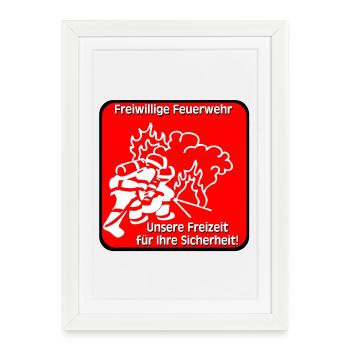 Pompiers volontaires , Chemise , Sécurité (25) - Affiche encadrée (27 × 37 cm) - blanc - Devant