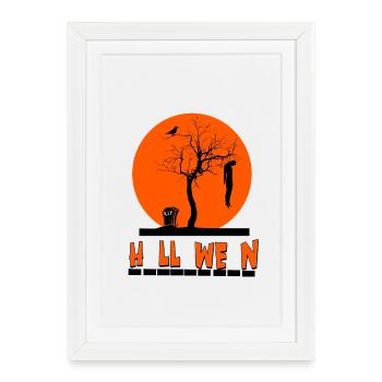 Halloween - Framed poster (27 × 37 cm) - white - Front