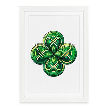 Four-leaf clover - Framed poster (27 × 37 cm) - white - Front