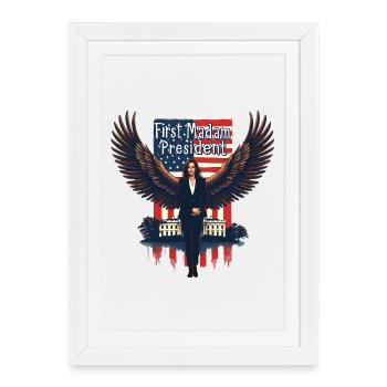 FIRST MADAM PRESIDENT, KAMALA HARRIS - Framed poster (27 × 37 cm) - white - Front