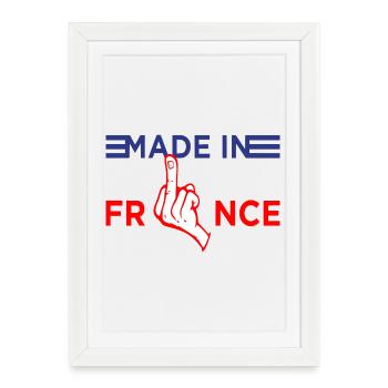 Made in France - Affiche encadrée (27 × 37 cm) - blanc - Devant