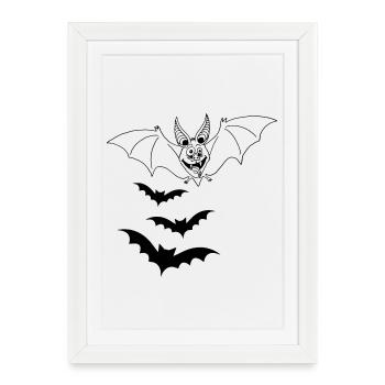Vampire Bat - Framed poster (27 × 37 cm) - white - Front