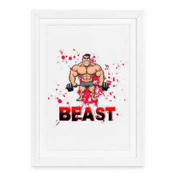 Beast - Framed poster (27 × 37 cm) - white - Front