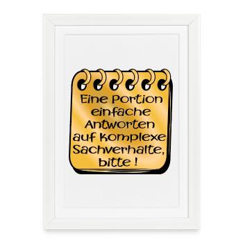 POPULISMUS - Gerahmtes Poster (27 × 37 cm) - Weiß - Vorne